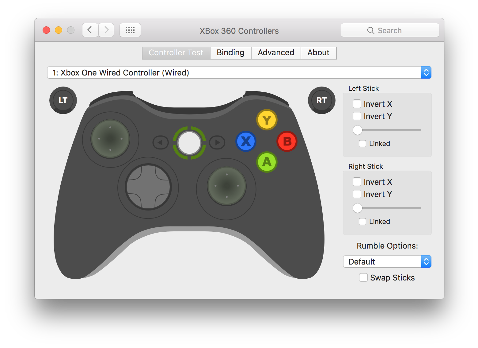 osx change driver for gamepad